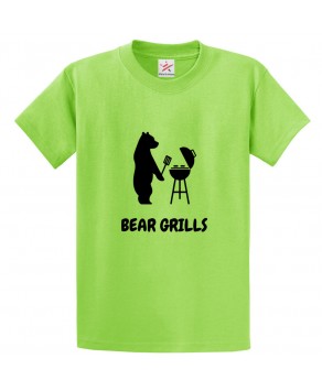 Bear Grills Funny Classic Unisex Kids and Adults T-Shirt
